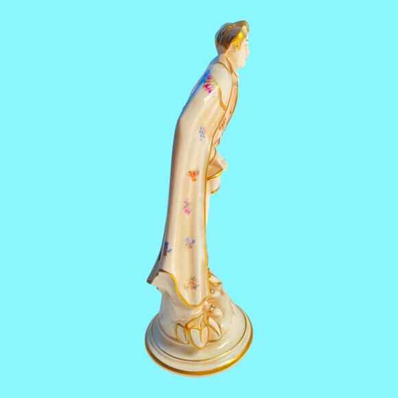 Vtg Taube China Victorian Courting Bowing Male Figurine Porcelain 9" Jim Dandy - Picture 3 of 12